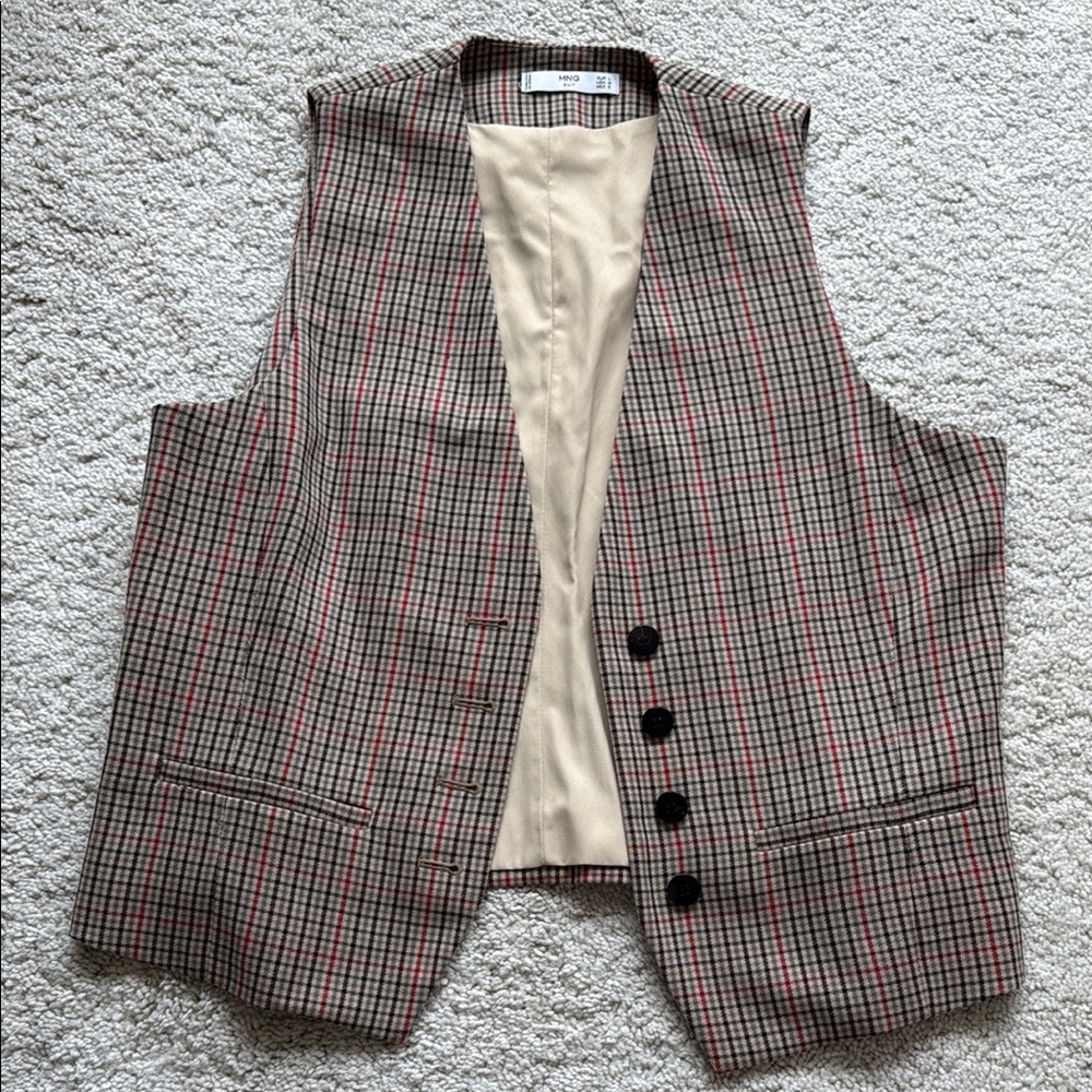 MANGO - Checkered Vest size L